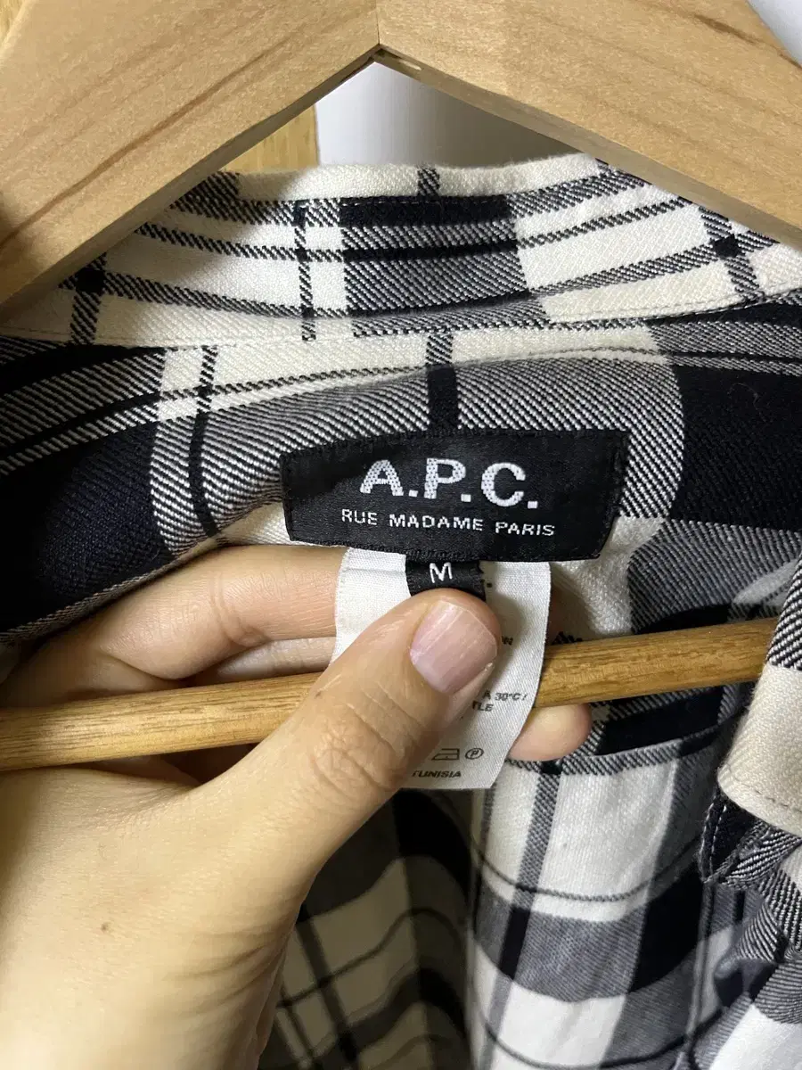 apc 체크셔츠